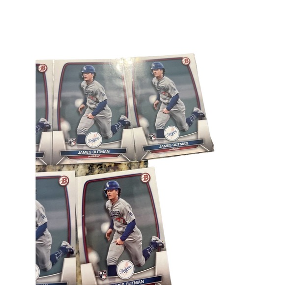 2023 Bowman James Outman Rookie Card LA Dodgers #13 RC dodgers lot of 10 - Picture 4 of 5